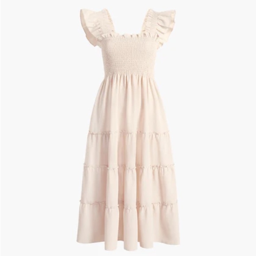 Hill House - The Ellie Nap Dress In Sand Crepe
